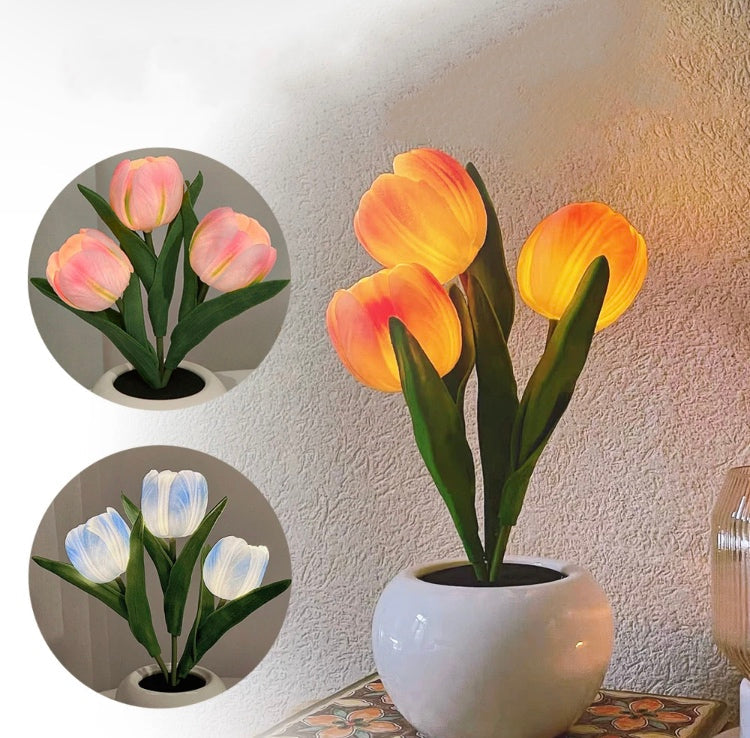 Tulip Colourful LED Pot Night Lamps - Bouquet Blossoms Shop