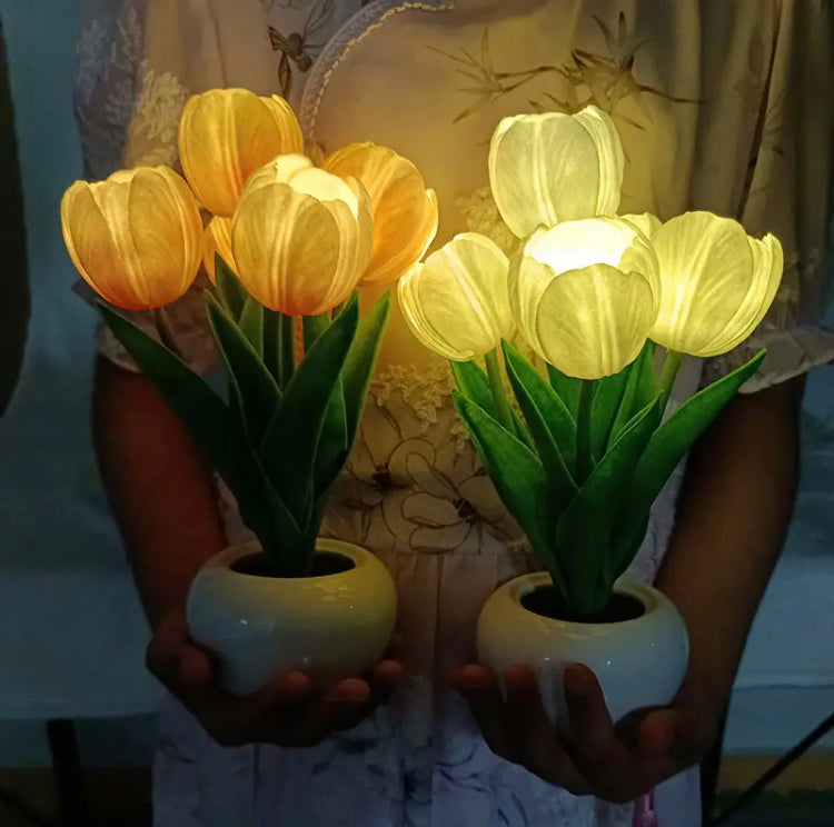 Tulip Colourful LED Pot Night Lamps - Bouquet Blossoms Shop