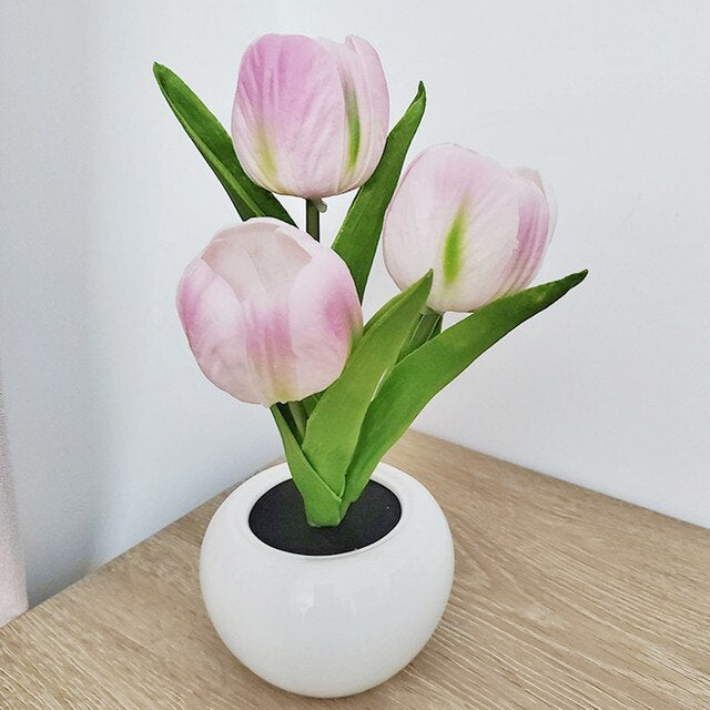 Tulip Colourful LED Pot Night Lamps - Bouquet Blossoms Shop