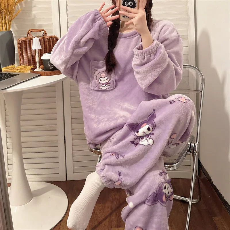 Kawaii Character Fluffy Pyjamas Pjs Set