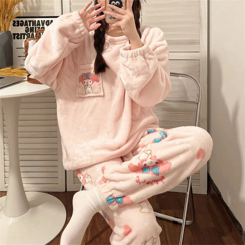 Kawaii Character Fluffy Pyjamas Pjs Set