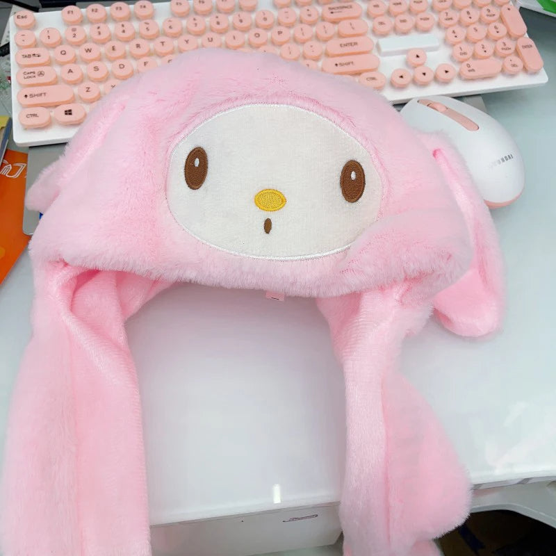 Kawaii Character Plush Winter Ear Moving Hat